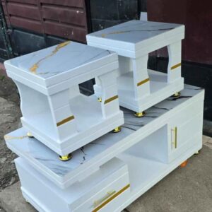 Modern Coffee Table Set with 2 Stools
